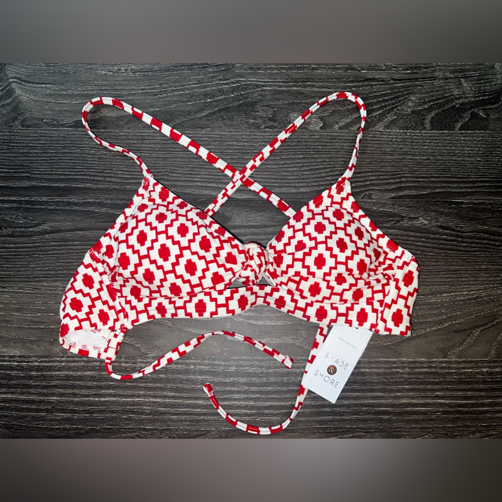 NWT Red & White Swim Top